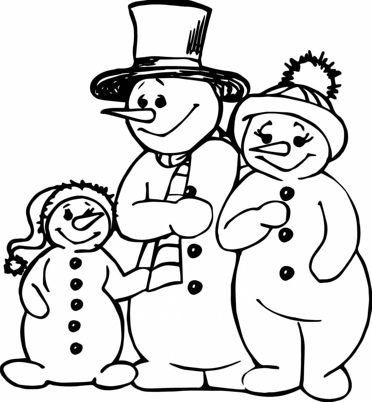 Fancy Christmas family coloring book