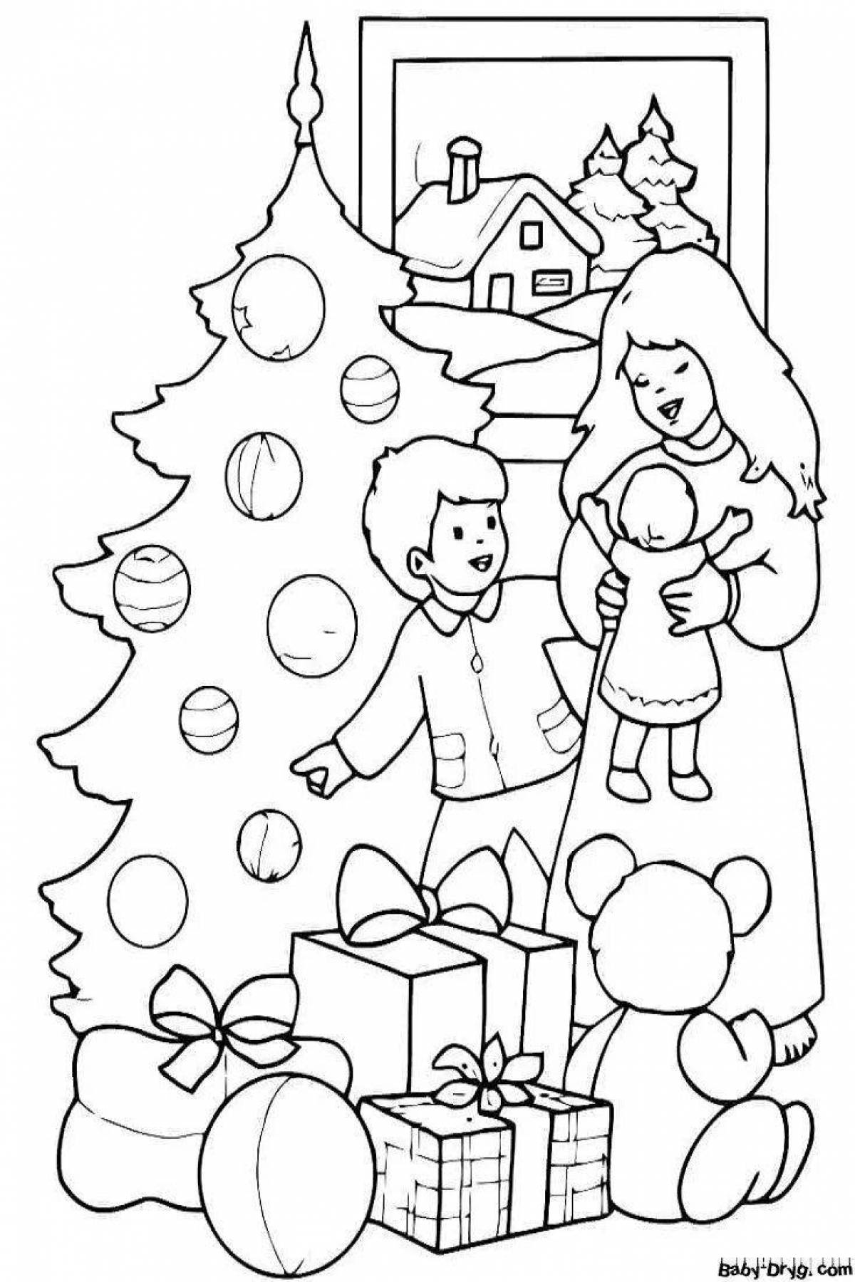 Fabulous Christmas family coloring book
