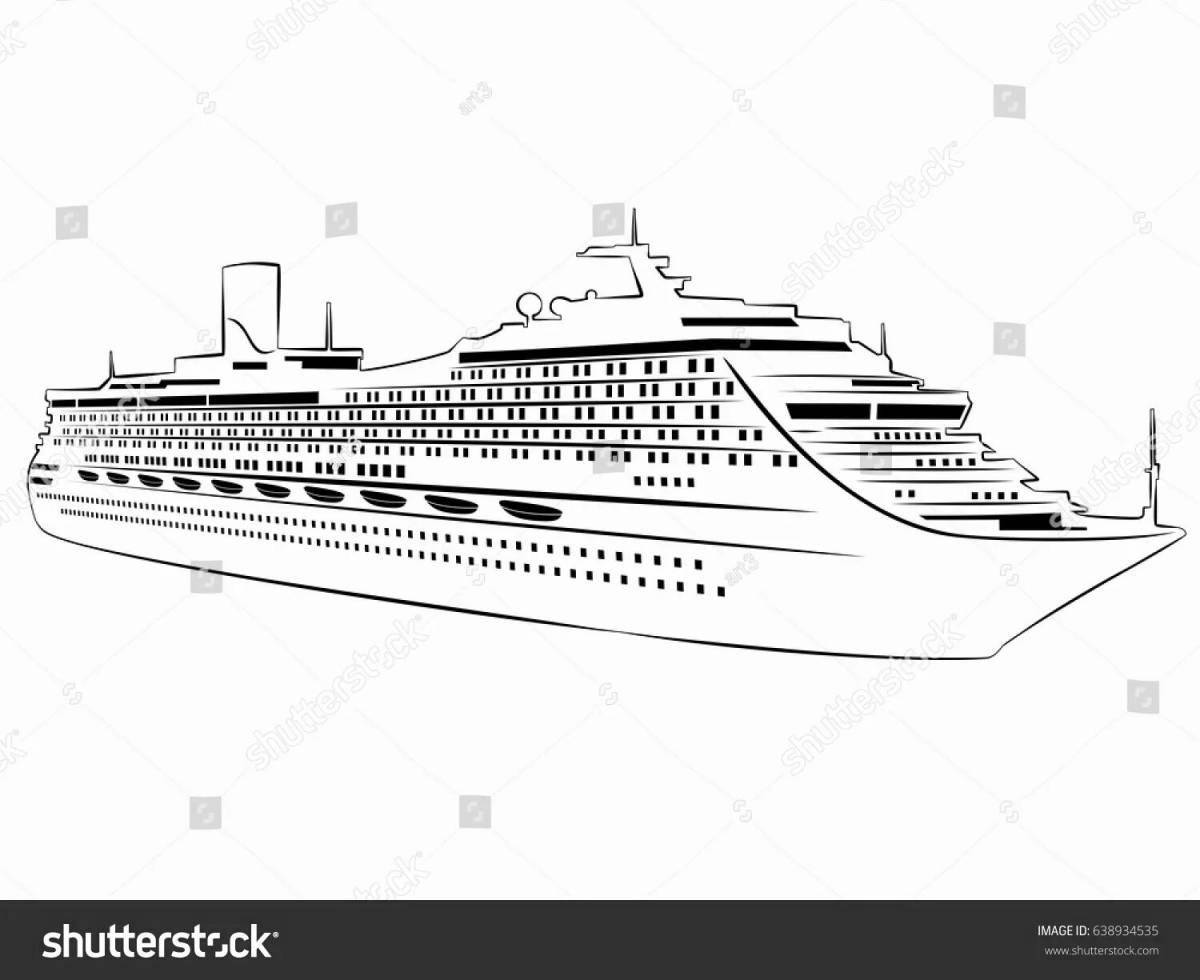Great big ships coloring book