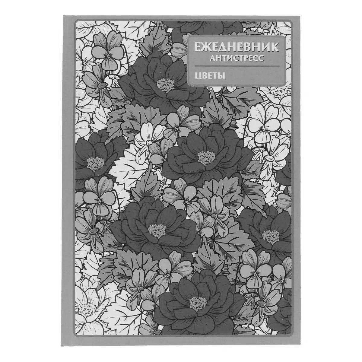 Coloring book relaxing anti-stress diary