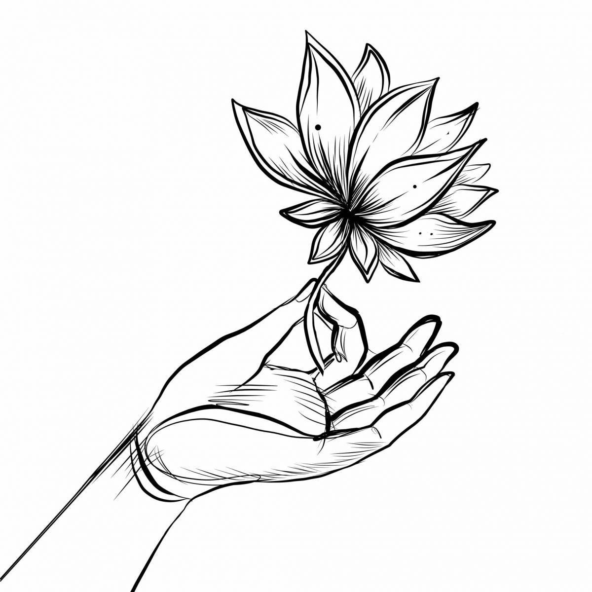 Adorable unknown flower coloring page