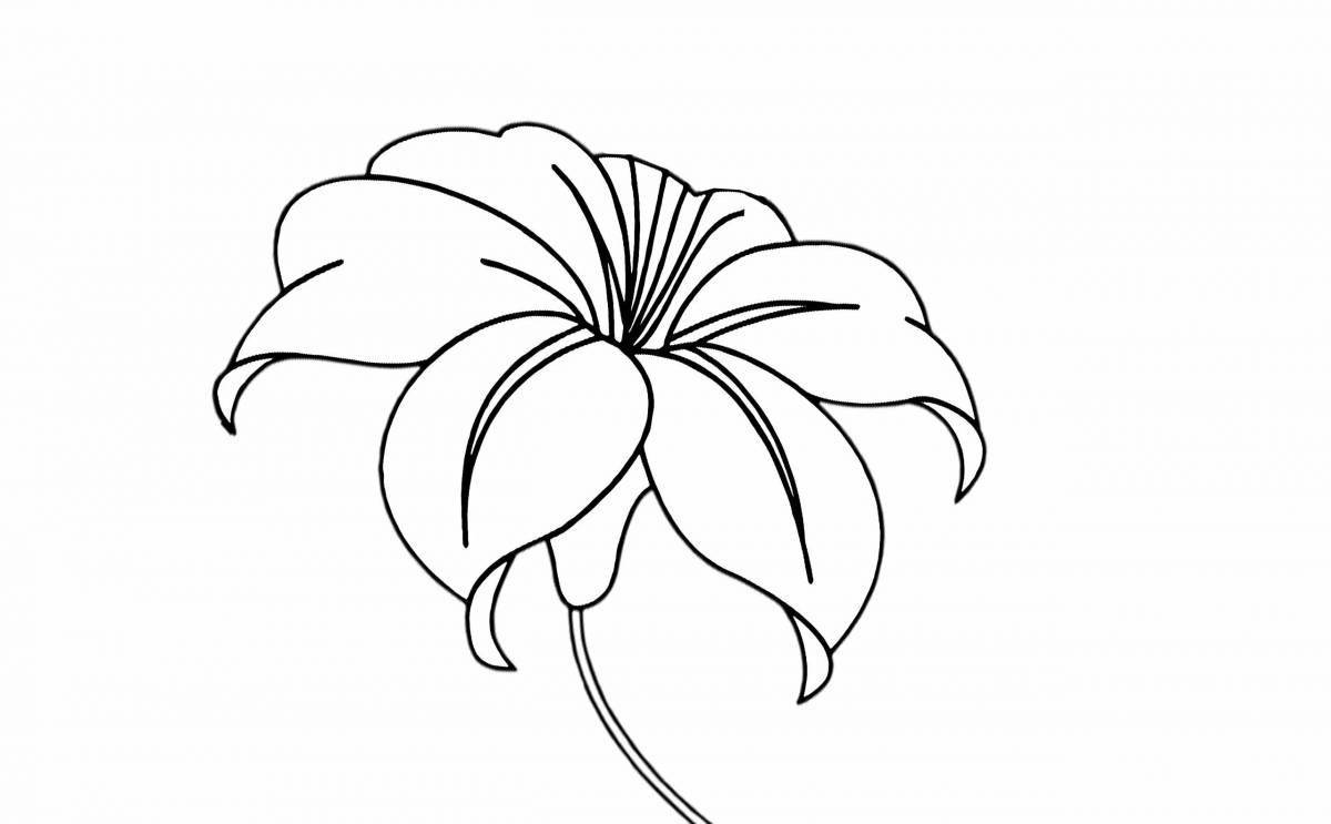 Adorable unknown flower coloring page