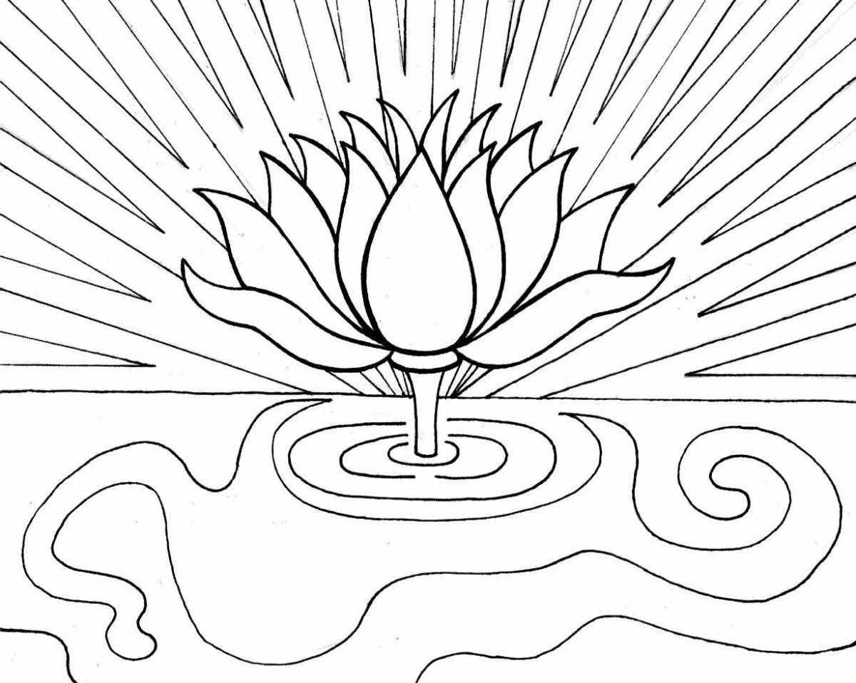 Brilliant unknown flower coloring page