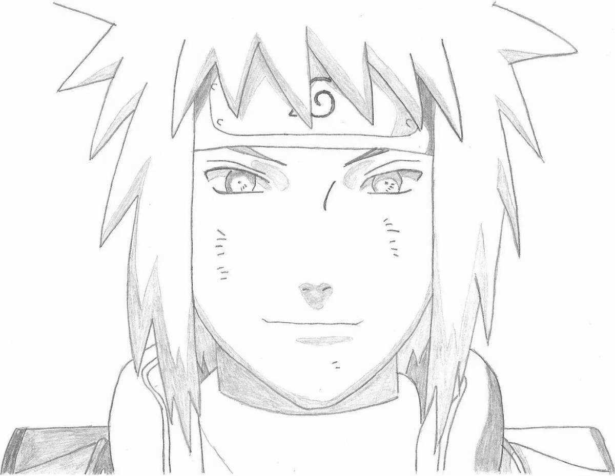 Coloring book shining light naruto