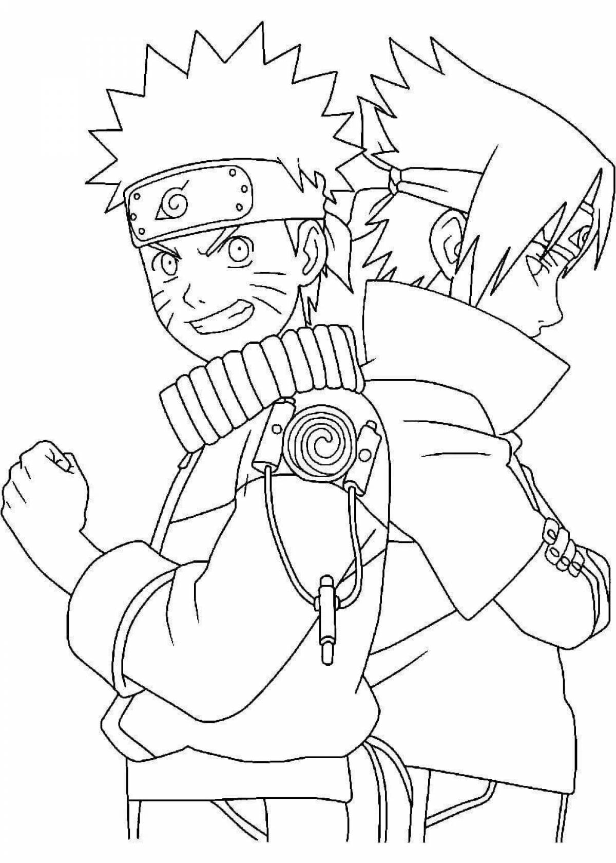 Naruto gorgeous light coloring page