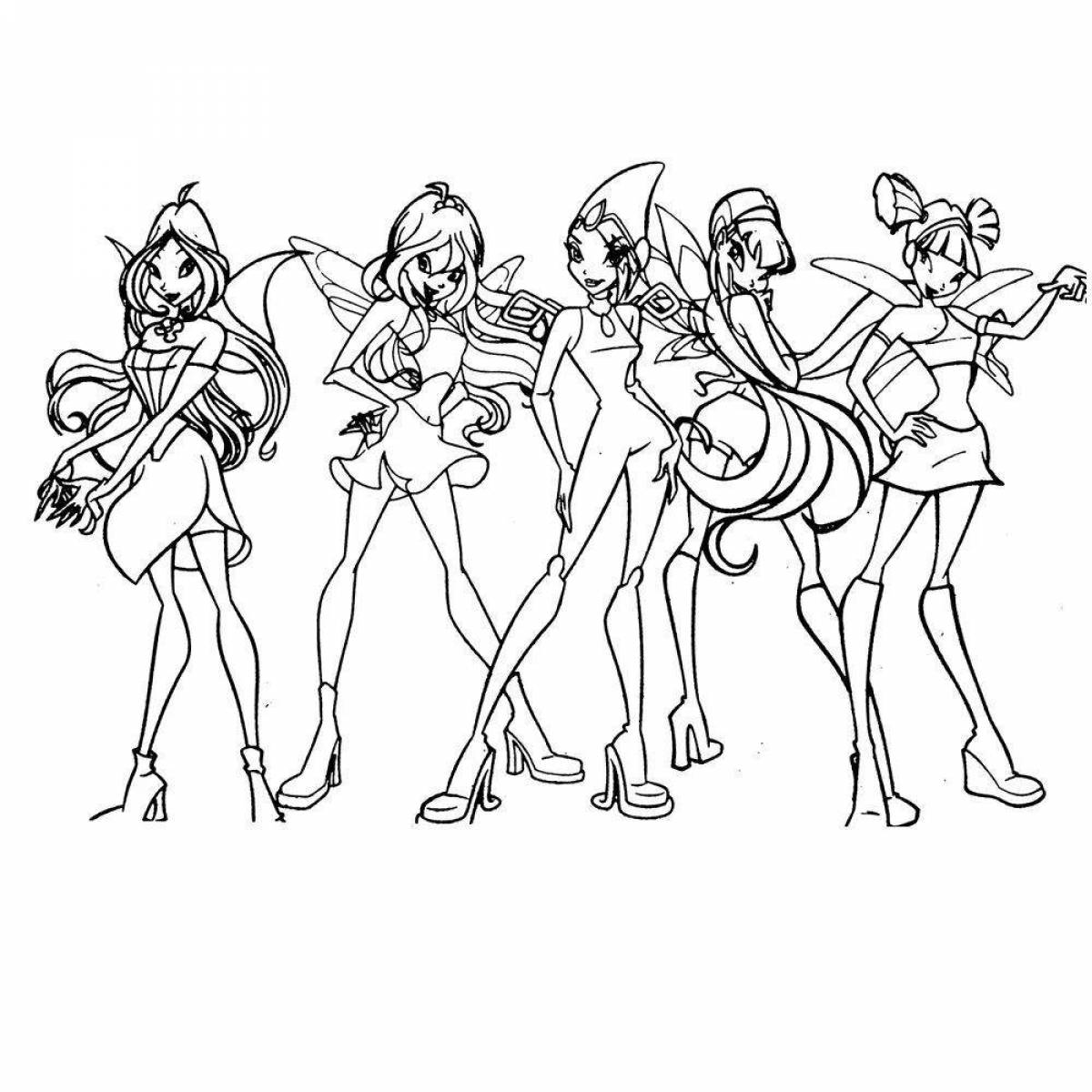 Charming Winx Christmas coloring book