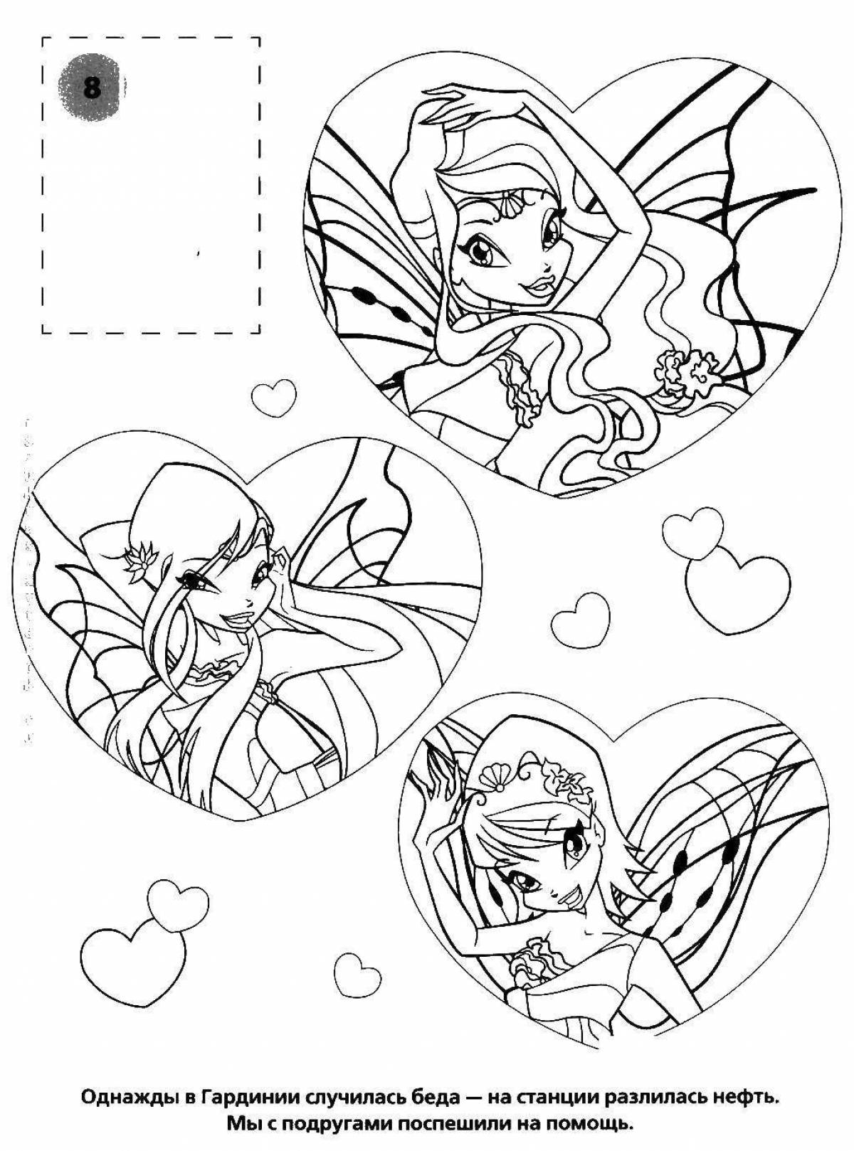 Colouring merry christmas winx