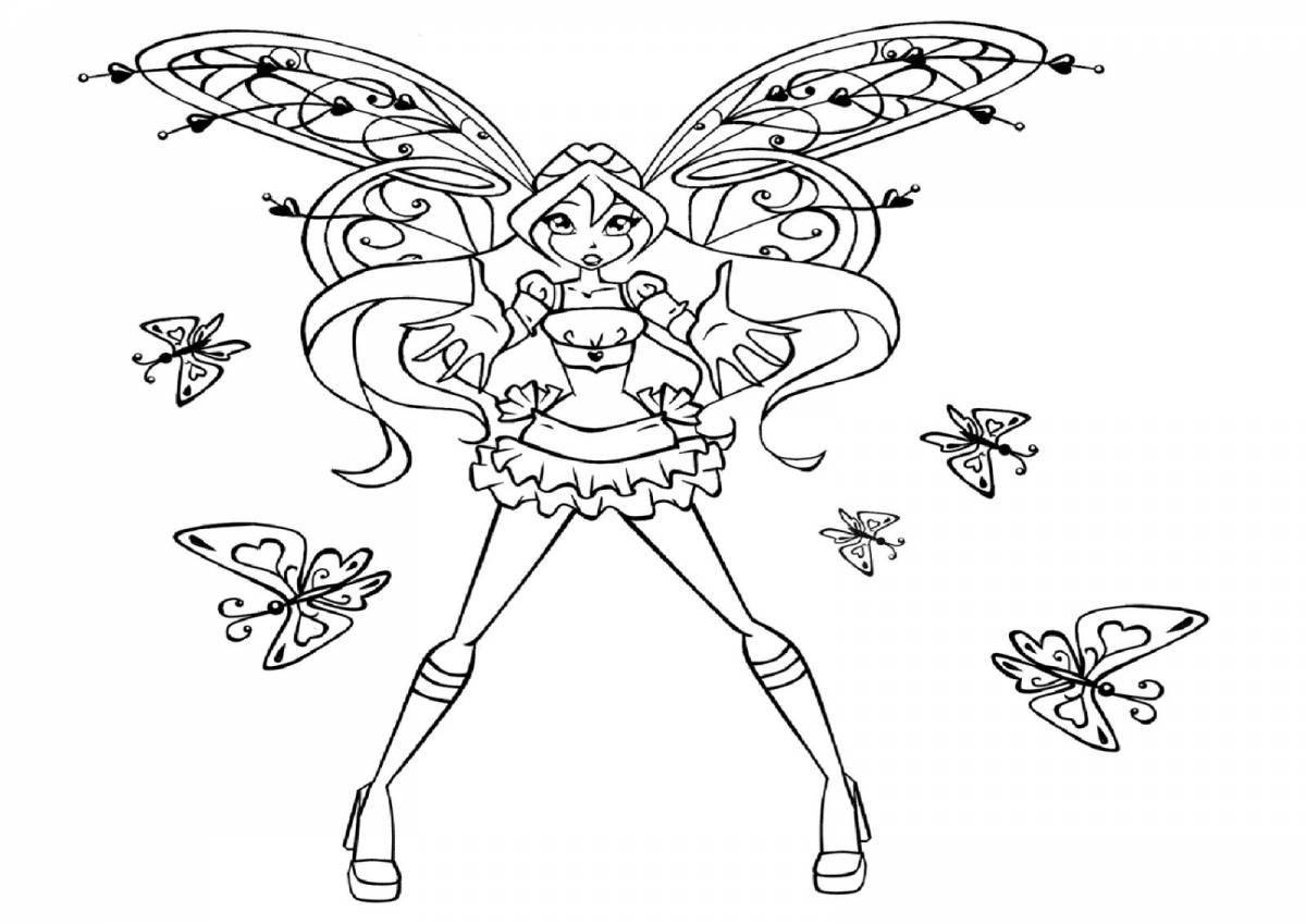 Winx glowing christmas coloring pages