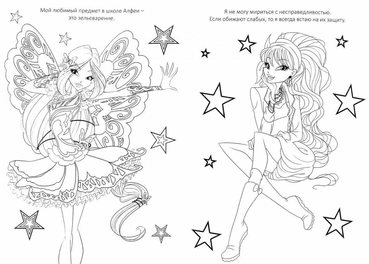Winx live Christmas coloring book