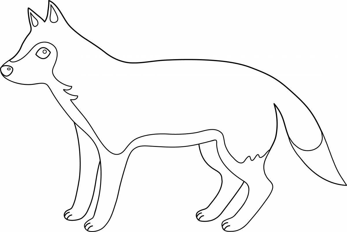 Awesome wolf cartoon coloring pages