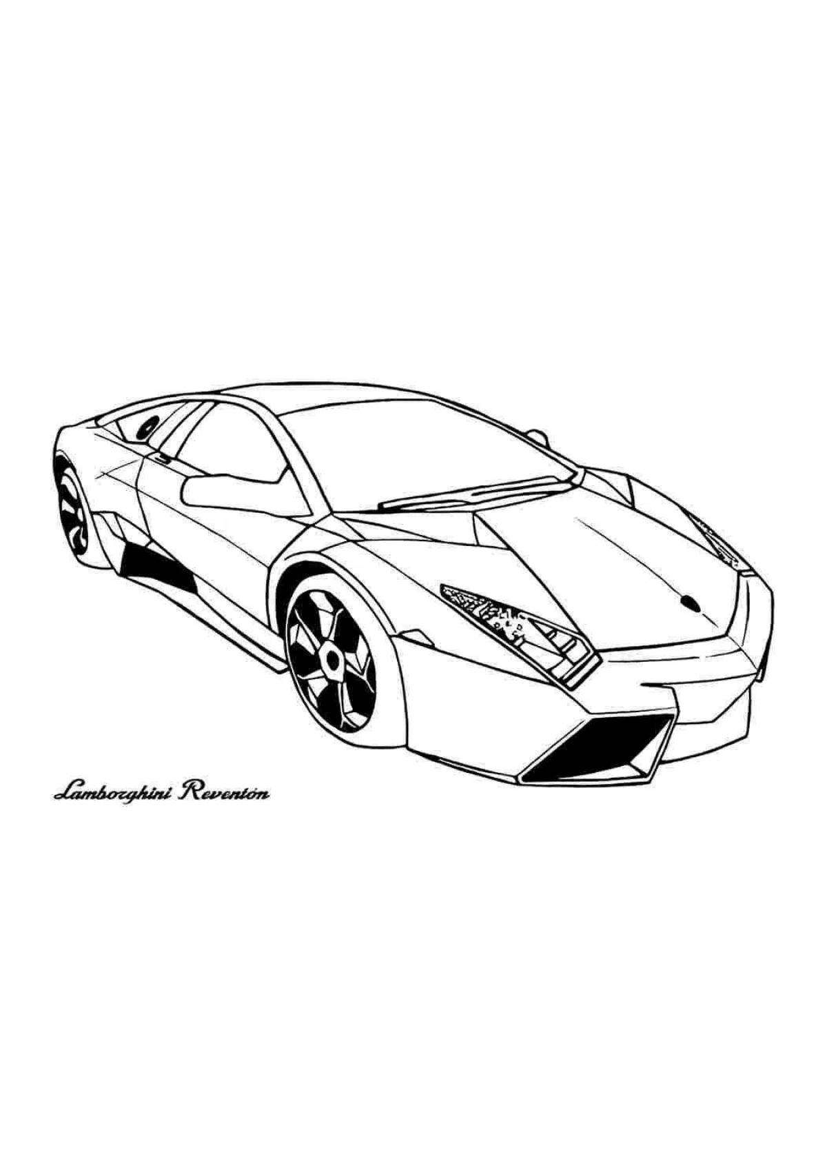 Coloring page playful ferrari cars