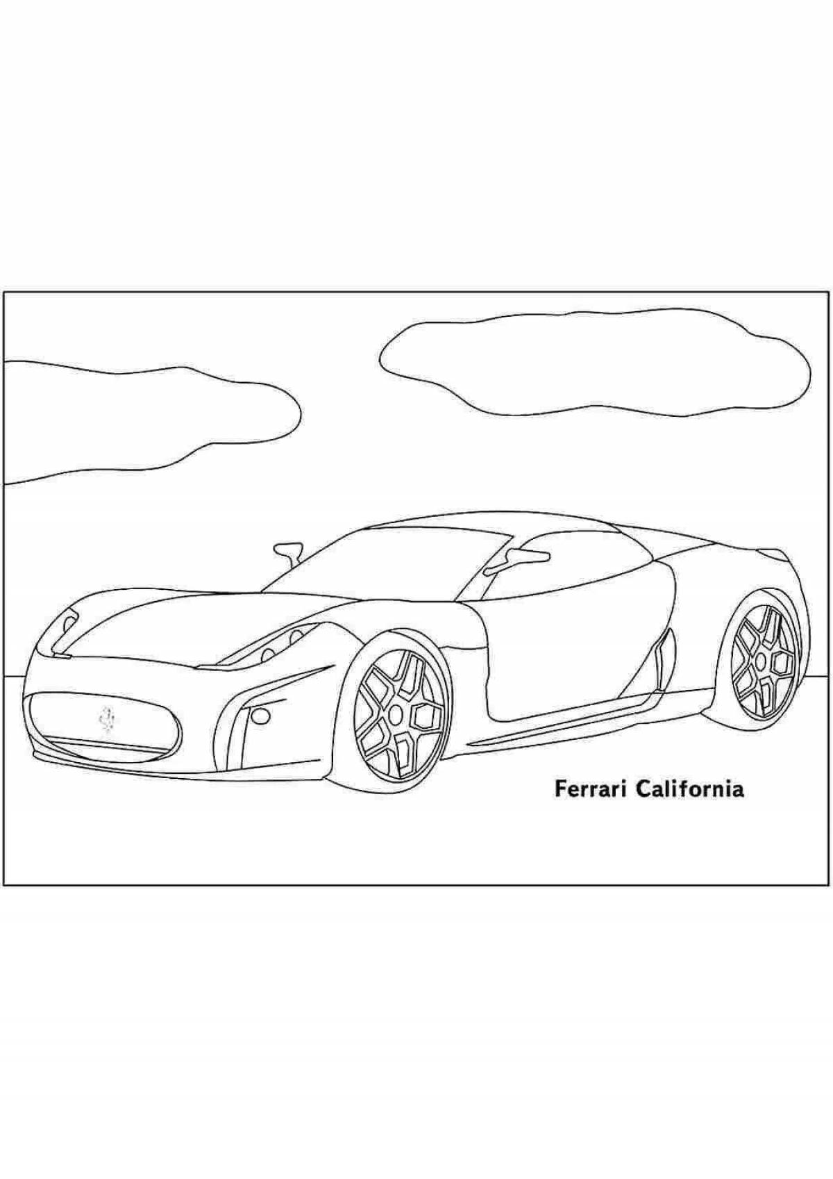 Coloring book of irresistible ferrari cars