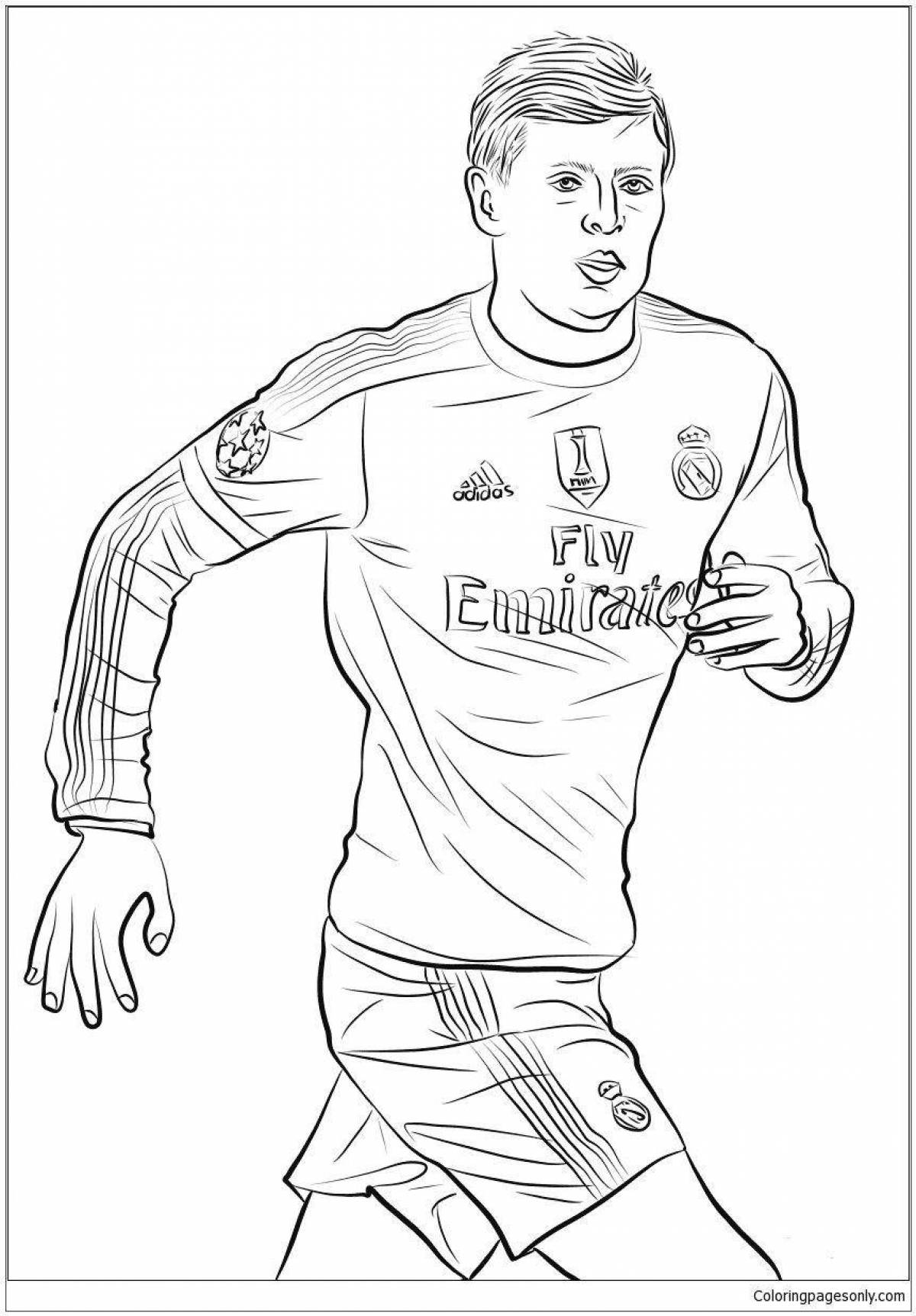 Attractive coloring pages of famous football players