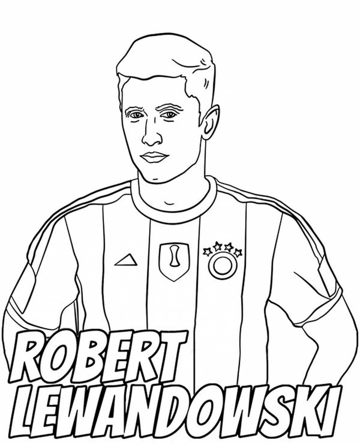 Ingenious coloring of famous football players