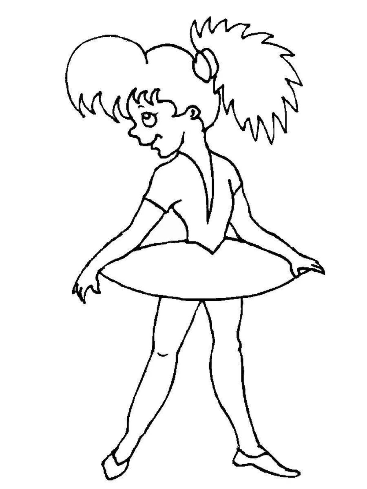 Exciting dancing girl coloring book