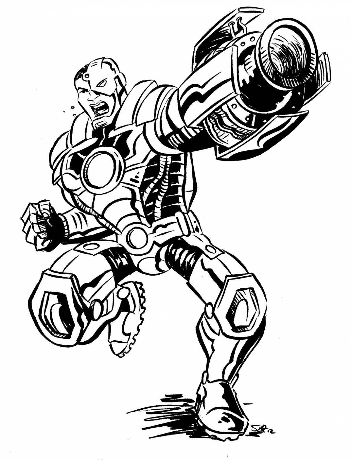 Coloring page deadly killer robots