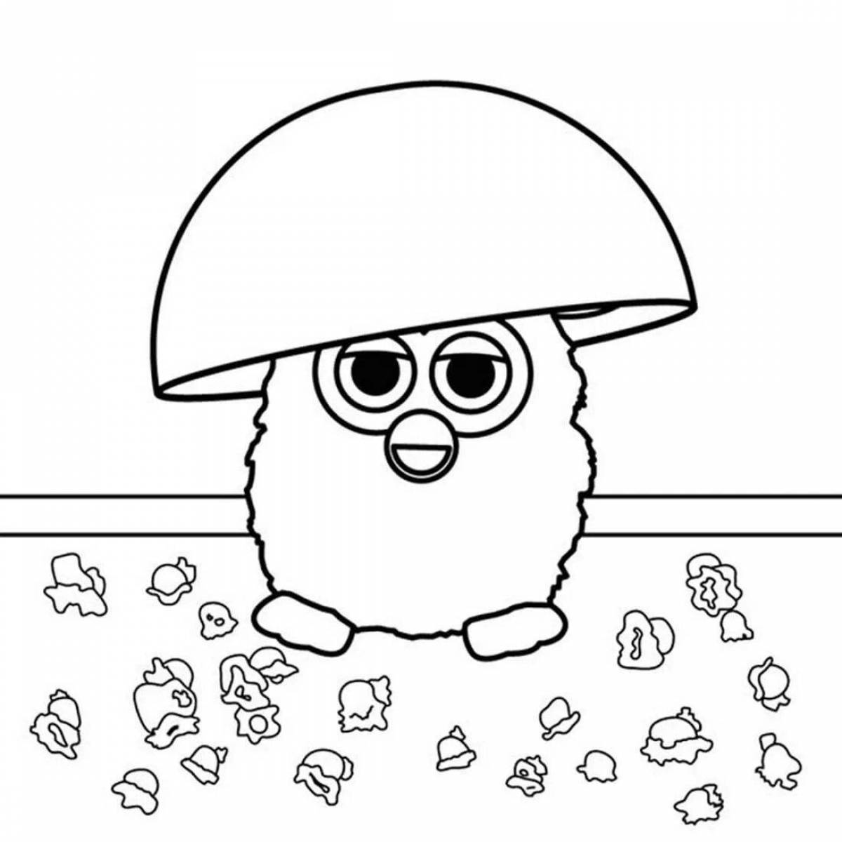 Spy's bright fluffy coloring page