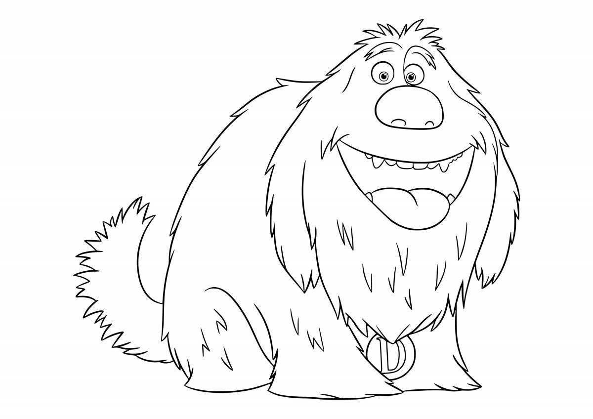 Animated furry spy coloring page