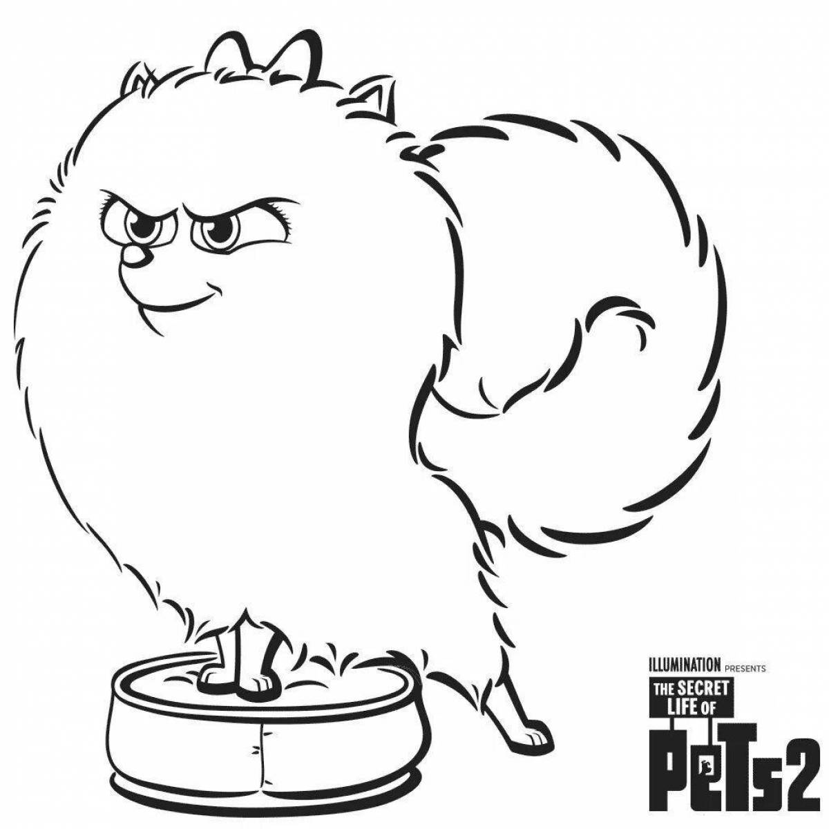 Mysterious fluffy spy coloring book