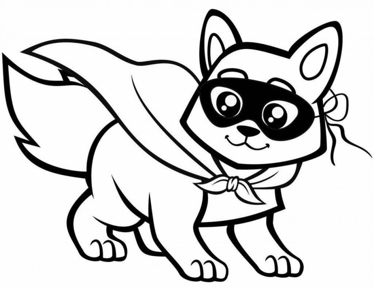 Coloring page magical furry spy