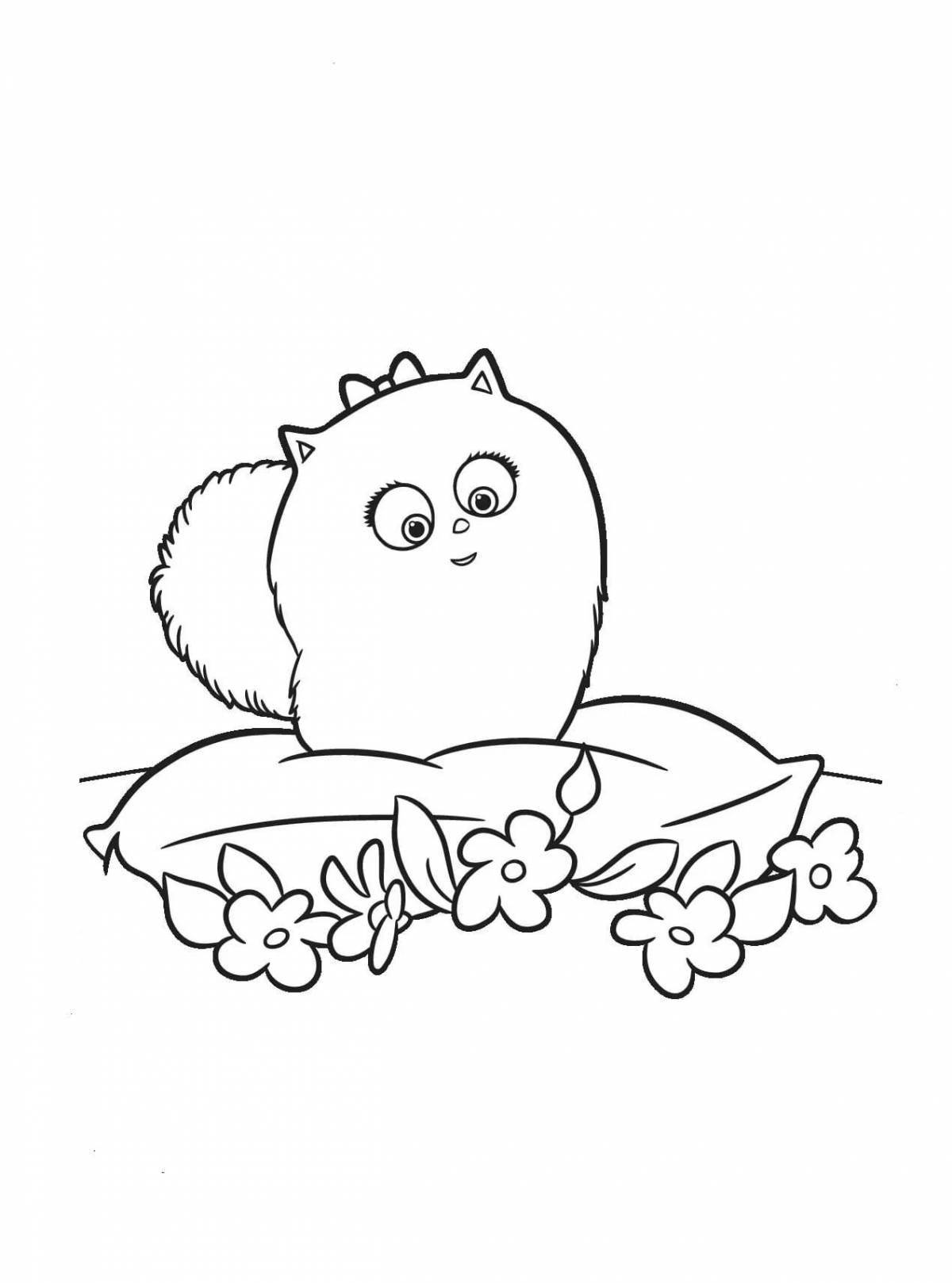 Elegant fluffy spy coloring book