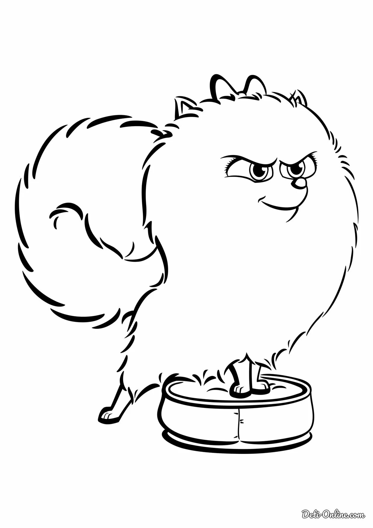 Coloring page bold furry spy