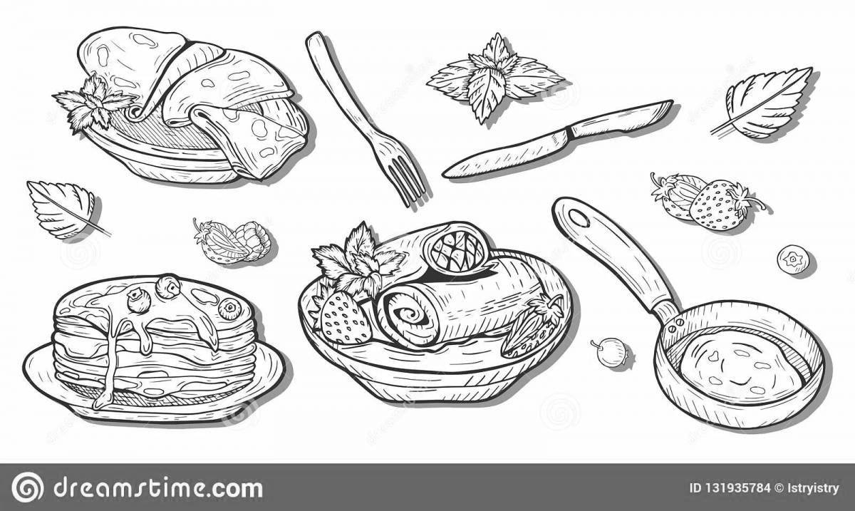 Eternal Russian cuisine coloring book