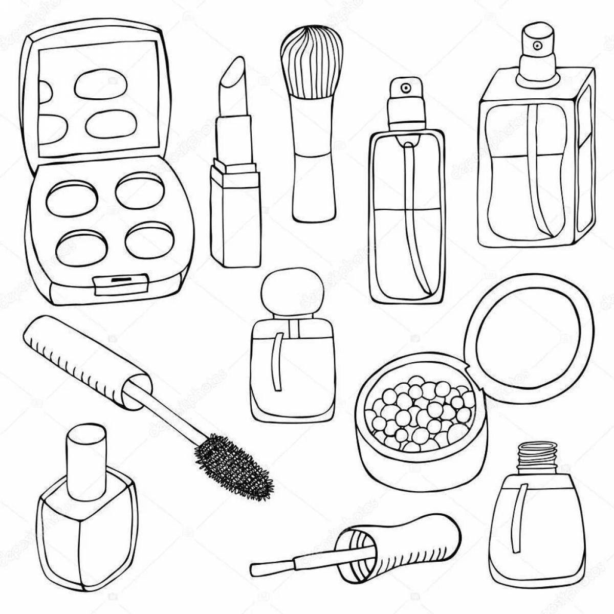 Delightful mini makeup coloring book