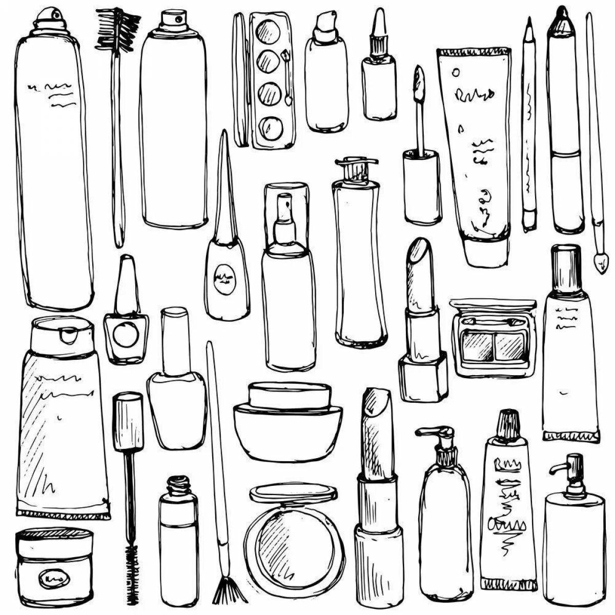 Art mini cosmetics coloring book