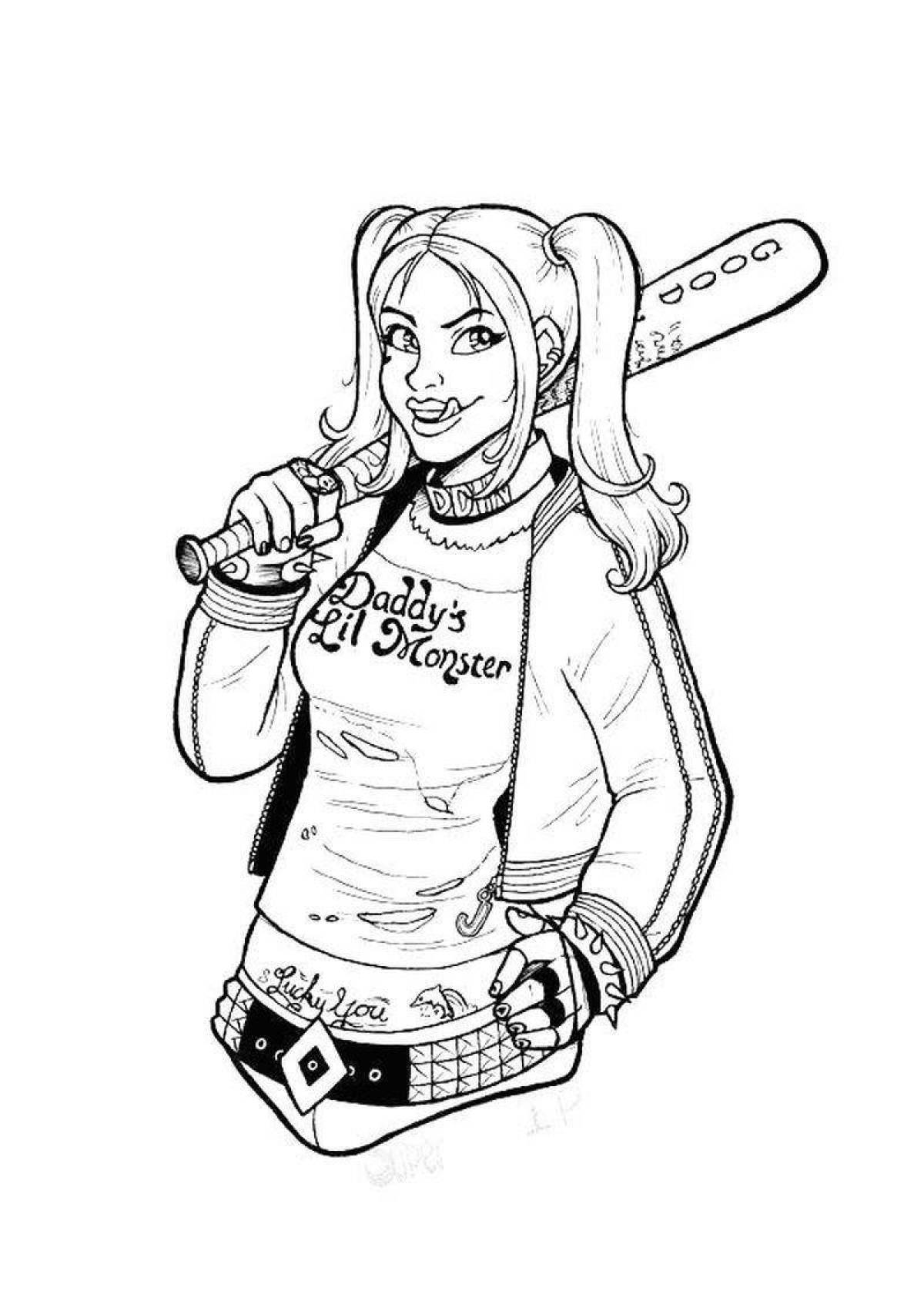 Suicide squad funny coloring book