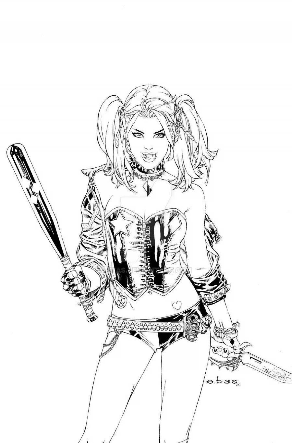 Fabulous Suicide Squad coloring page