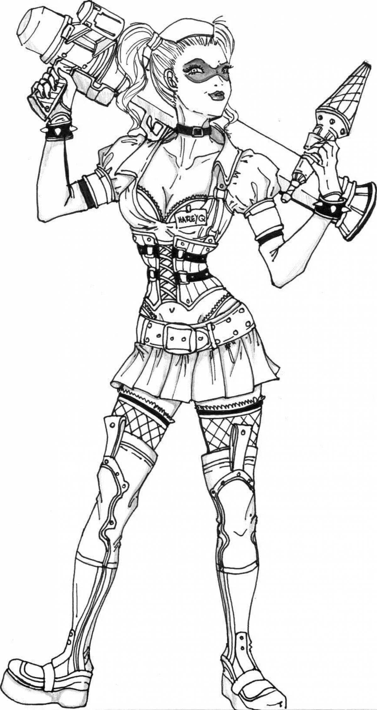 Large suicide squad coloring page