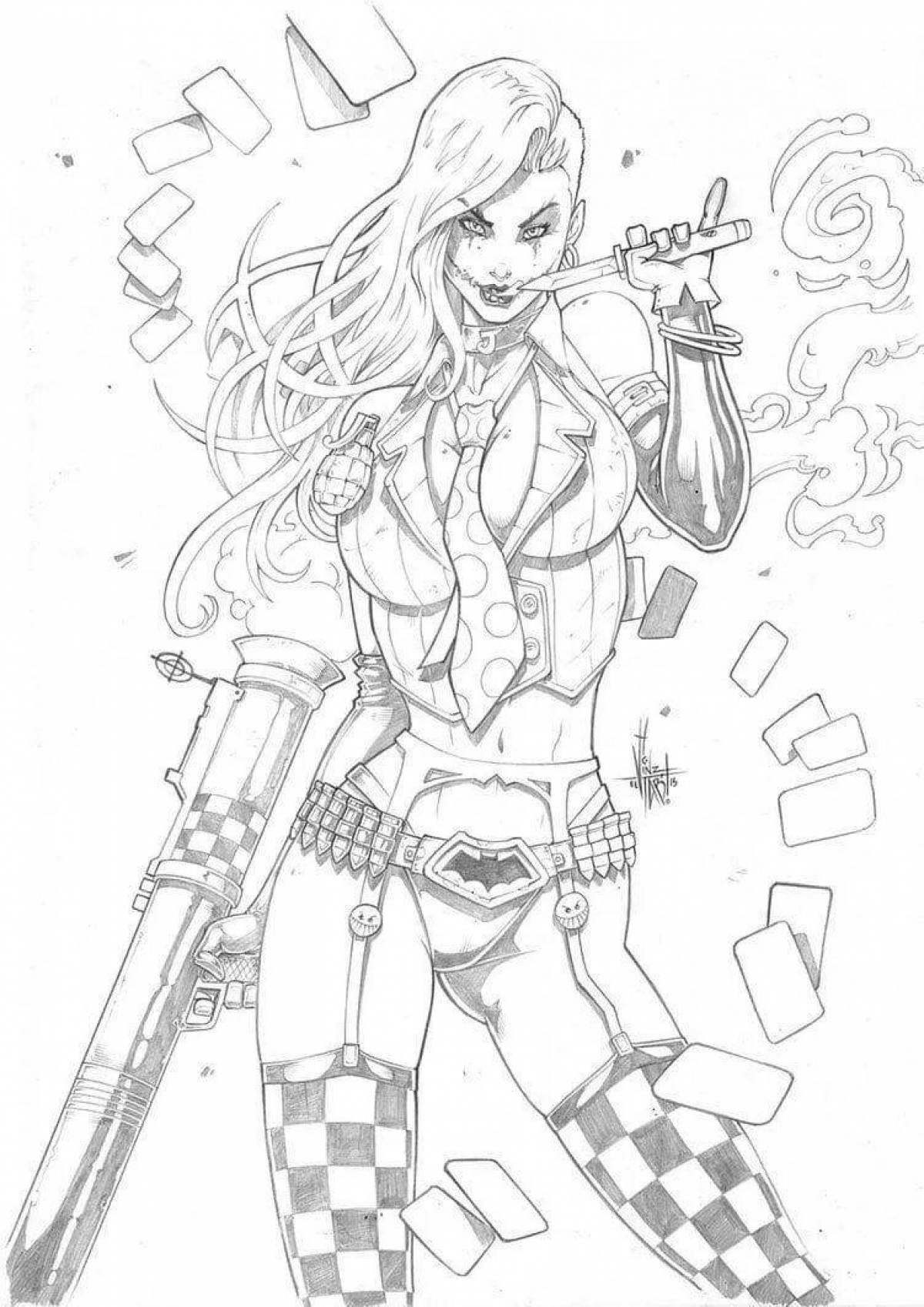 Suicide Squad Fashion Coloring Page