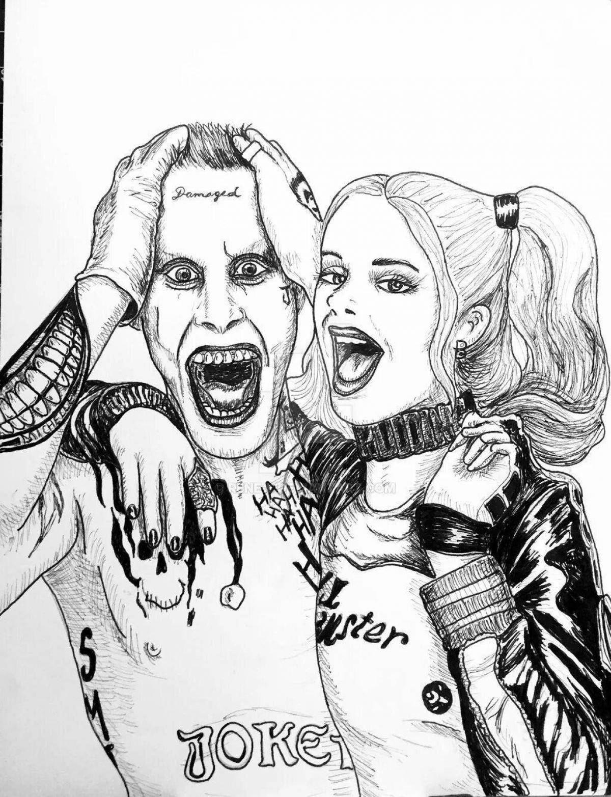 Cool Suicide Squad coloring page