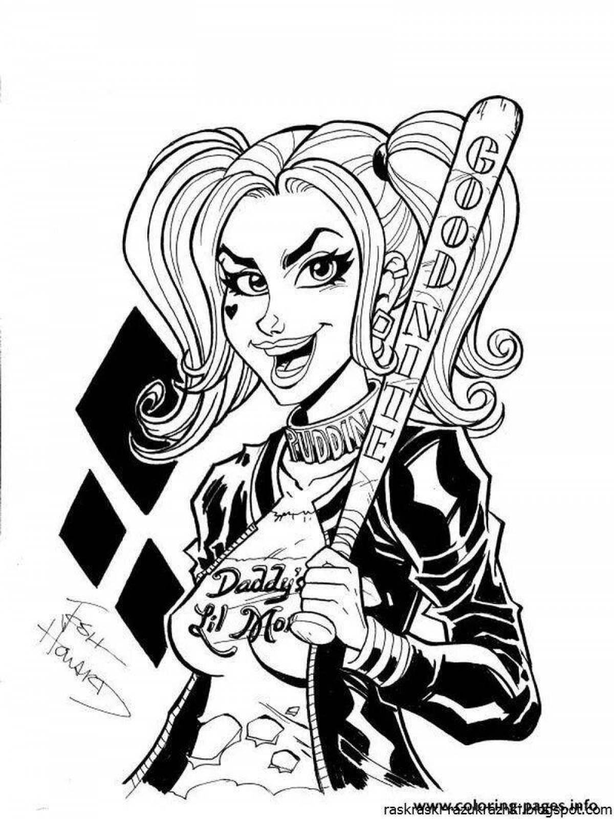 Bizarre Suicide Squad coloring page