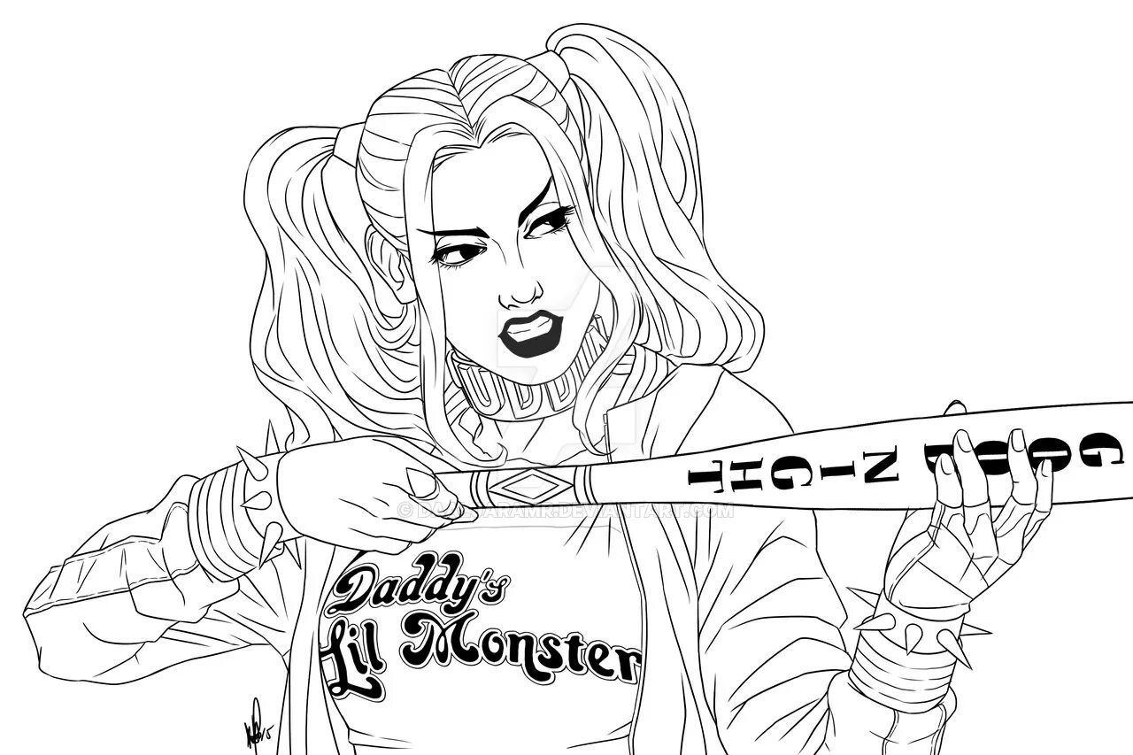 Unique Suicide Squad coloring page