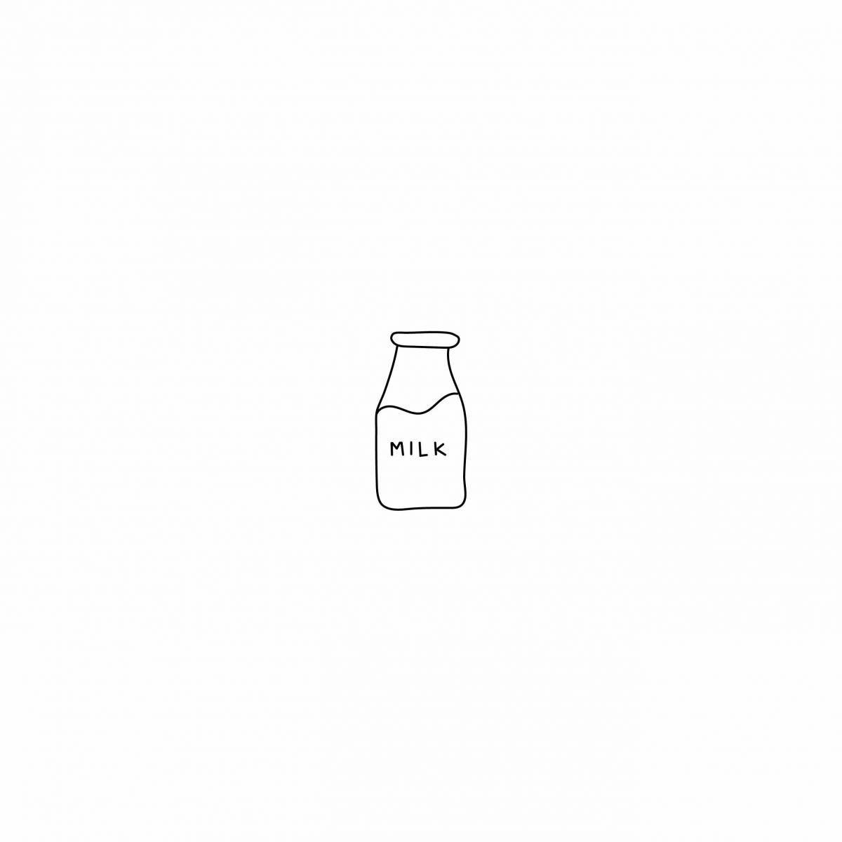 Очаровательная раскраска «молоко»