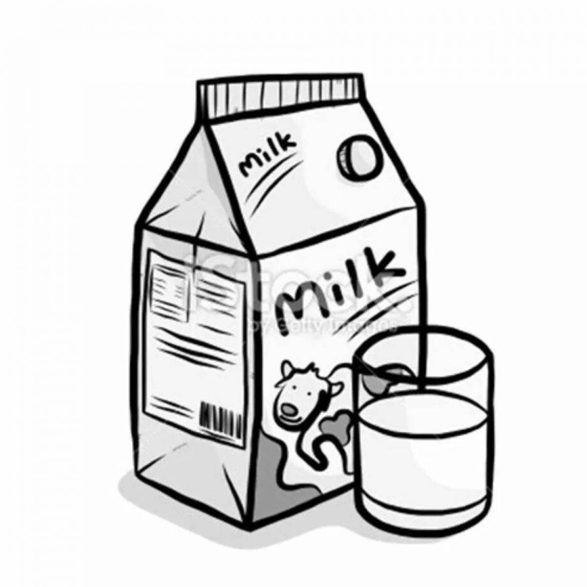 Сладкая раскраска молоко