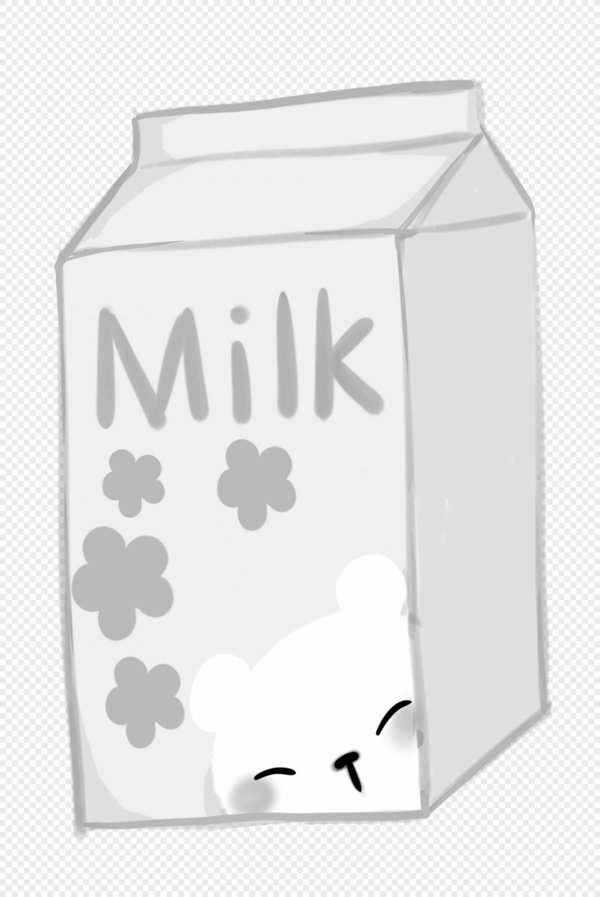 Оживленная раскраска молоко
