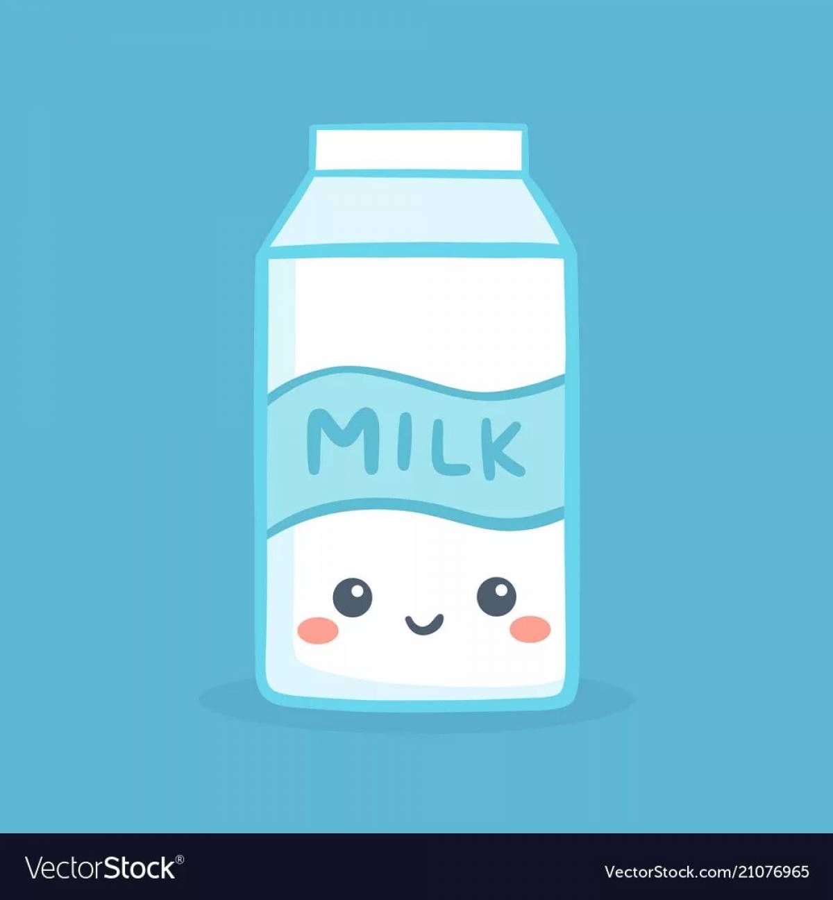 Обаятельная раскраска молоко