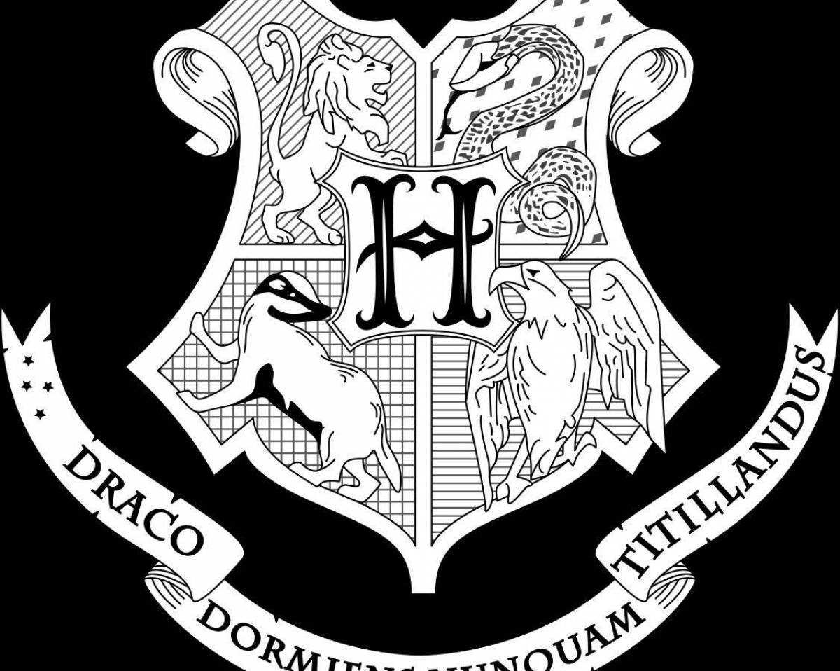 Slytherin coat of arms coloring page