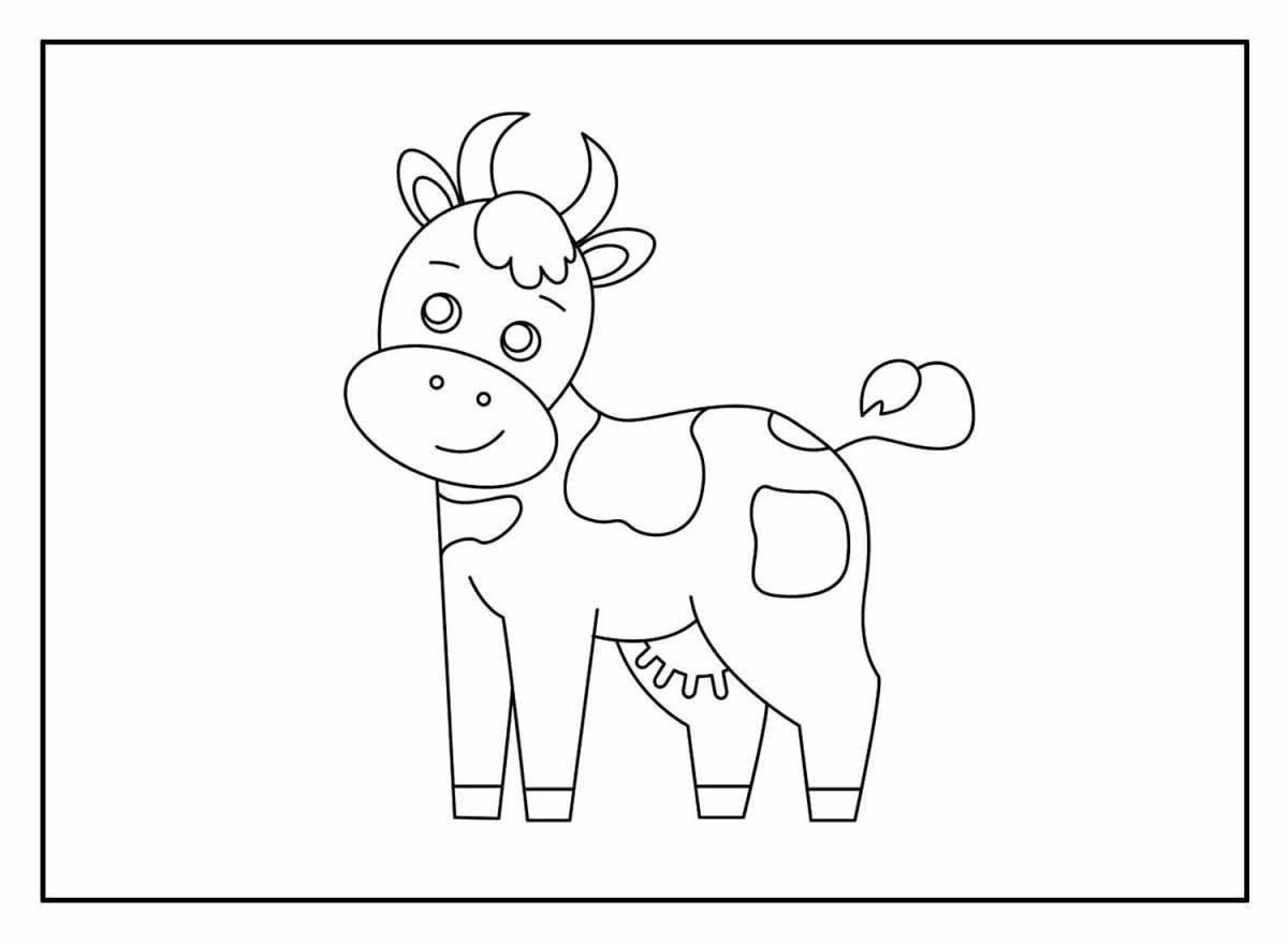 Weird cow head coloring book