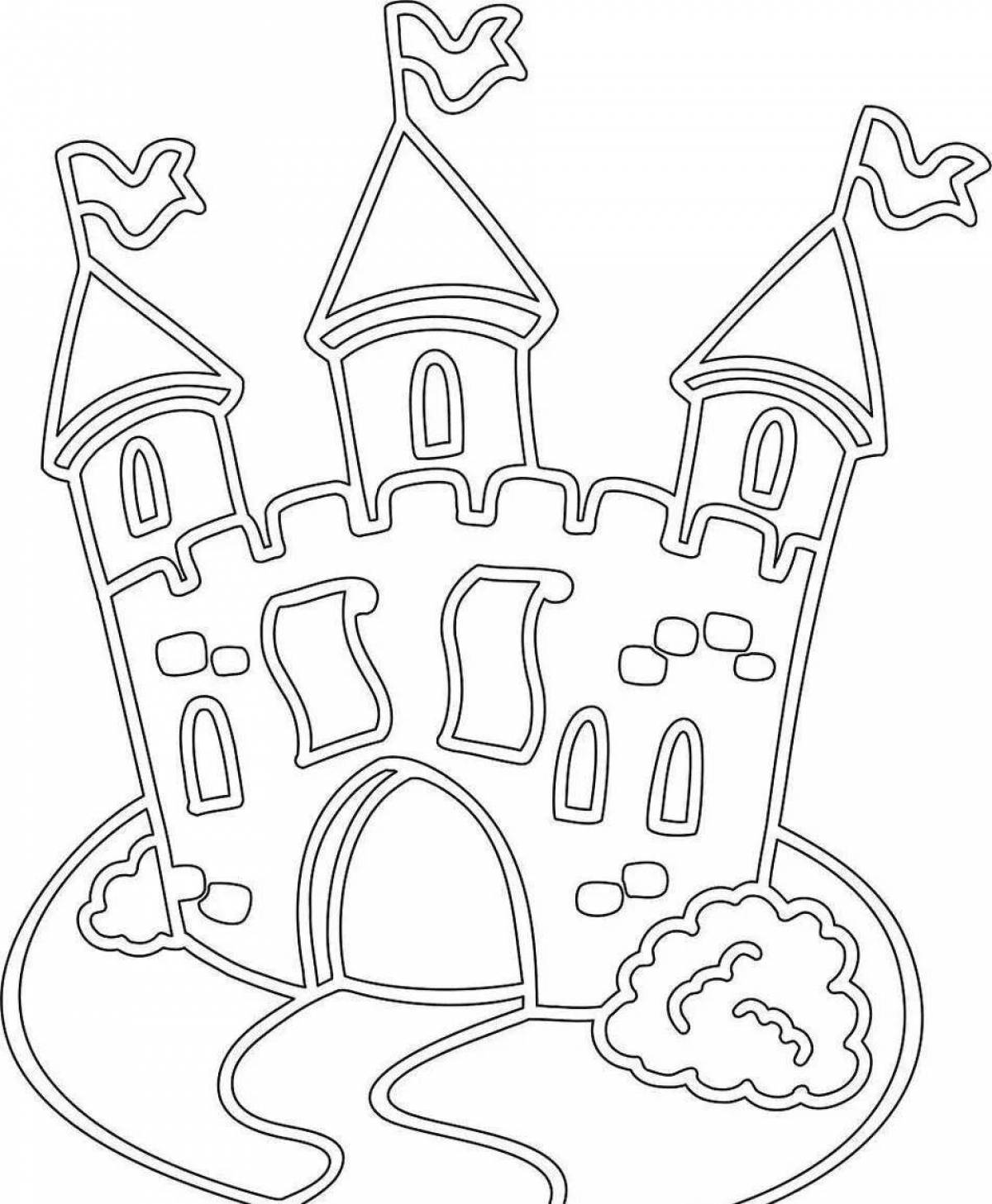 Amazing new year castle coloring pages