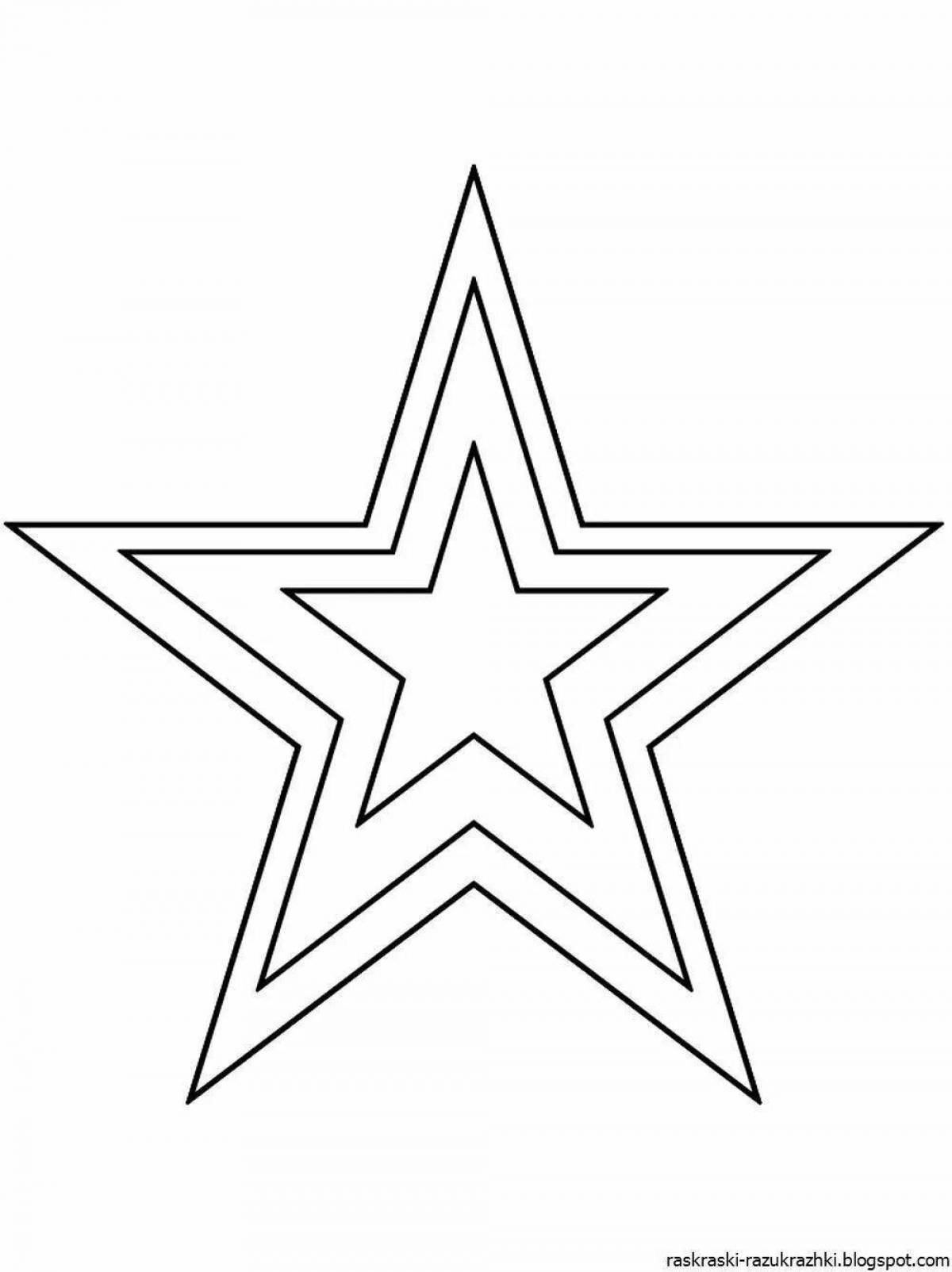 Coloring page attractive ussr star