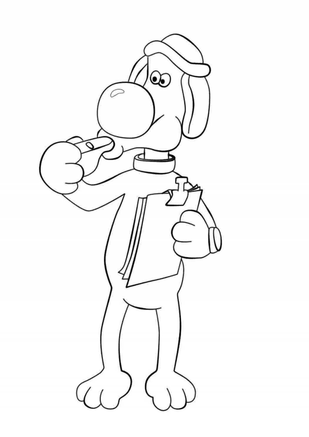 Fun cartoon dog coloring book