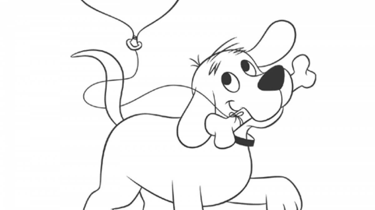 Coloring dog from the cartoon 