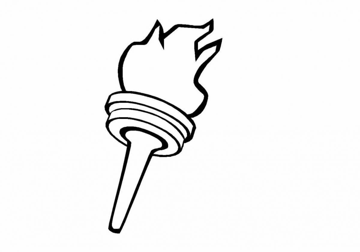 Olympic torch coloring book