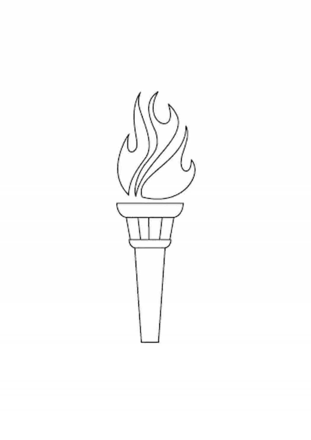 Royal olympic torch coloring page