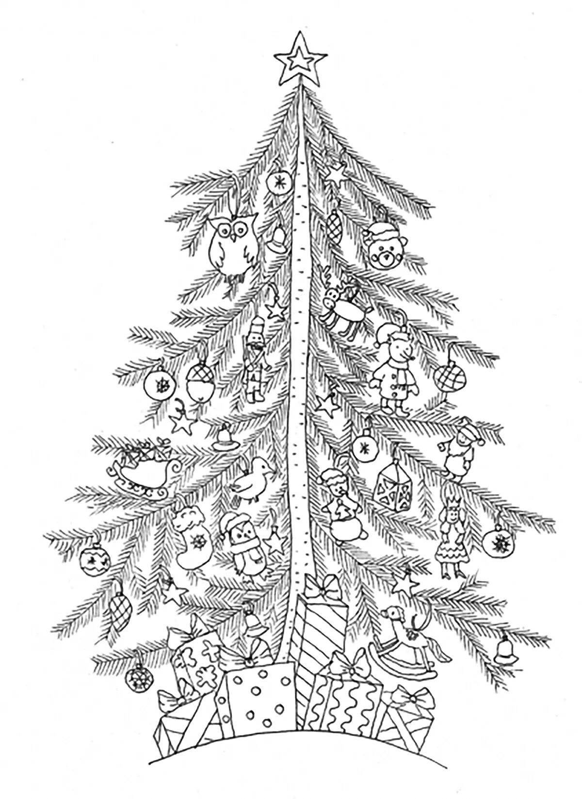 Glorious Kremlin tree coloring page