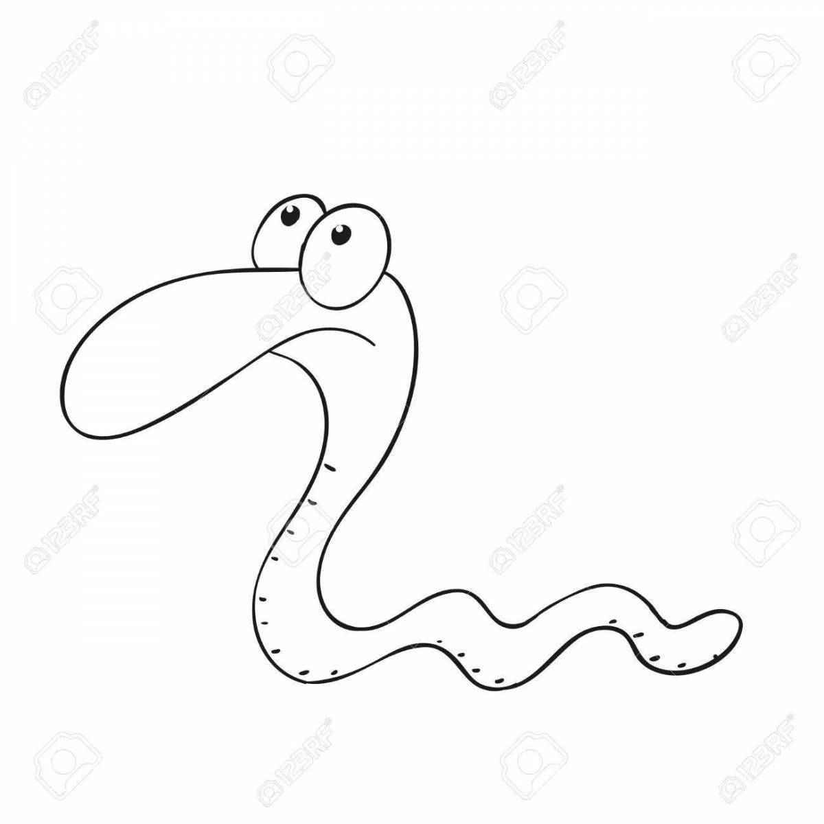 Раскраска величественный мостовой червь